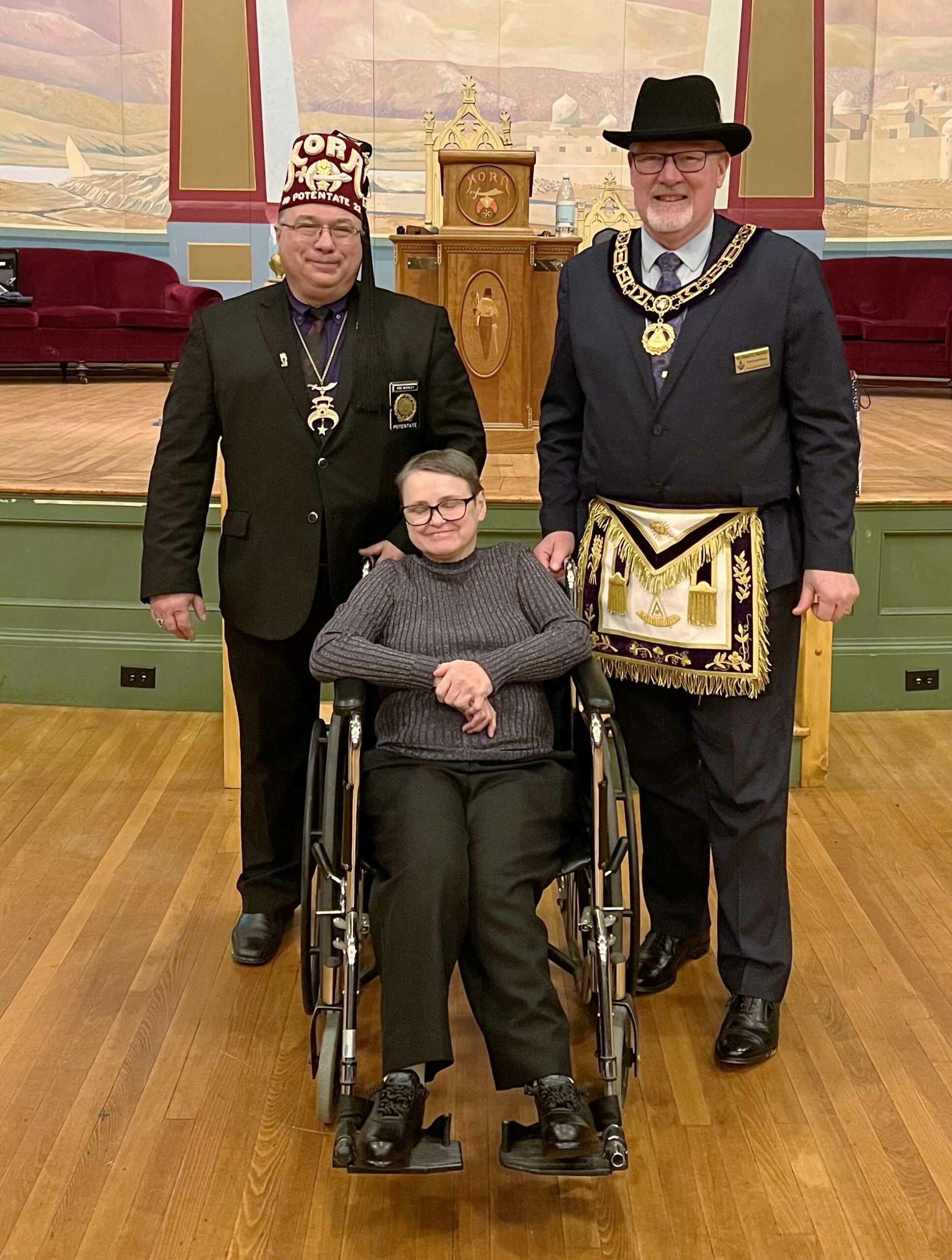 Grand master with community member